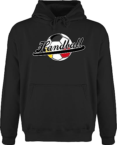 Hoodie Herren Pullover Männer - EM 2024 Trikot Ersatz - Handball Deutschland - XXL - Schwarz - handball, wm handballer geschenke handball. beachhandball fans geschenk handball+sprüche fan 2022 von Shirtracer