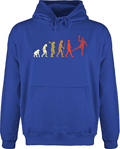 Hoodie Herren Pullover Männer - WM 2023 Trikot Ersatz - Handball Evolution Vintage Male - L - Royalblau - handballer hanball halbball handball. handball, beachhandball em 2022 fans fan geschenk von Shirtracer