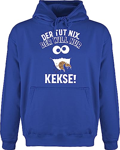 Hoodie Herren Pullover Männer - Karneval & Fasching - Der tut nix. Der will nur Kekse! Krümelmonster Cookie Monster Keksmonster - 3XL - Royalblau - nichts kekse rosenmontag fasent faschings- von Shirtracer