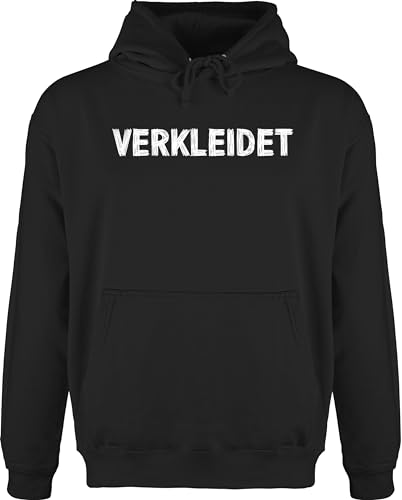 Hoodie Herren Pullover Männer - & Fasching - Aufdruck Verkleidet Halloween Kostüm Verkleidet Karneval Verkleidung - 4XL - Schwarz - Partner Faschings Carnevale lustiges faschingskost Karneval& von Shirtracer