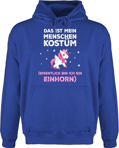 Shirtracer Hoodie Herren Pullover Männer - Karneval & Fasching - Das ist Mein Menschen Kostüm Eigentlich Bin ich EIN Einhorn - XL - Royalblau - Hoodies Outfit „Karneval“ Carnival lustige Faschings von Shirtracer