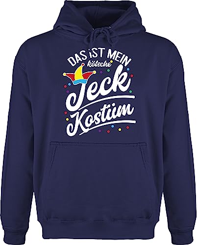 Shirtracer Hoodie Herren Pullover Männer - Karneval & Fasching - Das ist Mein kölsche Jeck Kostüm - weiß - 4XL - Navy Blau - narrenkappe köln Karneval& Faschings- kölner Karnevals kostùm von Shirtracer