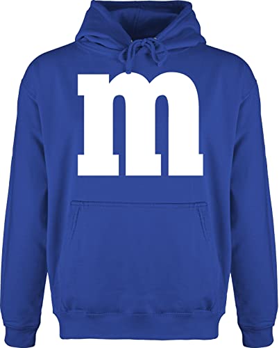 Hoodie Herren Pullover Männer - Karneval Fasching - Gruppen M und M Aufdruck - M&M Kostüm Gruppe MundM & M MM - 3XL - Royalblau - outfit karneval- mms pulli karneval. u karnevals mit einem drauf von Shirtracer