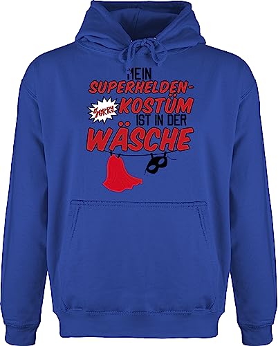 Hoodie Herren Pullover Männer - Karneval & Fasching - Mein Superhelden Kostüm ist in der Wäsche - XXL - Royalblau - Hoddies/pullies karnevall Hoodies Carnevale Hoody „Fasching“ Hoodies/pullis von Shirtracer