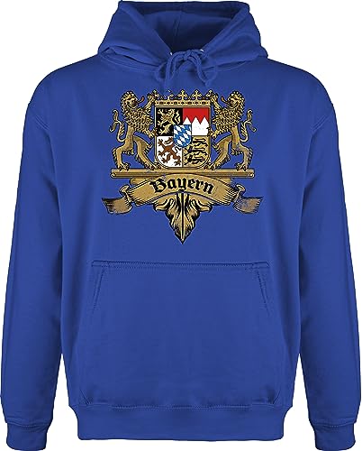 Hoodie Herren Pullover Männer - Kompatibel mit Oktoberfest - Bayern Wappen Bayernland Freistaat Bayern - L - Royalblau - bayerischer abend oktoberfest- bayerisches hoodies octoberfest volksfest von Shirtracer