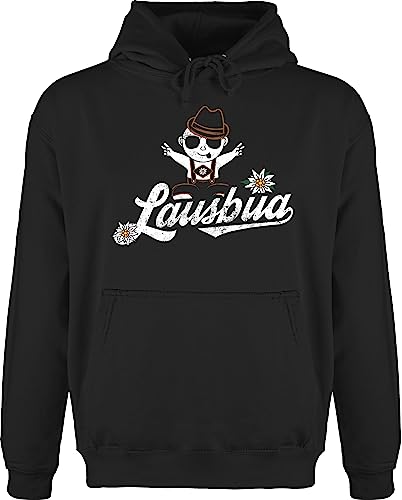 Hoodie Herren Pullover Männer - Kompatibel mit Oktoberfest - Lausbua Baby I Wiesn Lustig Witzig - 3XL - Schwarz - October fest Hoody Bavarian huddis Trachten Oberteil boarische Hoodies bayrisches von Shirtracer