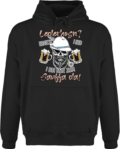 Hoodie Herren Pullover Männer - Kompatibel mit Oktoberfest - Lederhose Spruch Lausbua Bayrisch Party Trinken - XL - Schwarz - Bayern Octoberfest Oktober fest Oktoberfest- Volksfest Trachten von Shirtracer