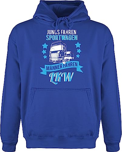 Hoodie Herren Pullover - Geschenke Trucker - Geschenk LKW Fahrer - Jungs Fahren Sportwagen echte Männer LKW - 3XL - Royalblau - LKW-Fahrer sprüche Hoody Bilder Pulli kaputzenpuloverer Man von Shirtracer