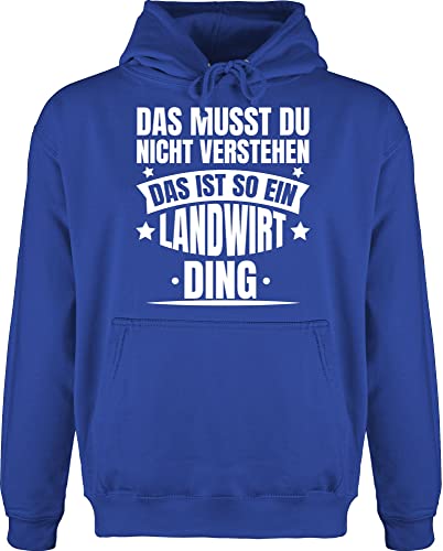 Hoodie Herren Pullover Männer - Geschenk Bauer - Das musst du nicht verstehen das ist so ein Landwirt Ding weiß - XL - Royalblau - farmer sprüche thema landwirtschafts für landwirte pulli bauern von Shirtracer