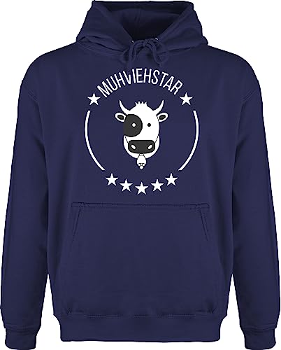 Hoodie Herren Pullover Männer - Landwirt Geschenk Bauer - Muhviehstar - XL - Navy Blau - statement kühen jh001 statements kuh pulli sprüche bauern cow landwirtschaft kühe landwirtschafts farmer von Shirtracer