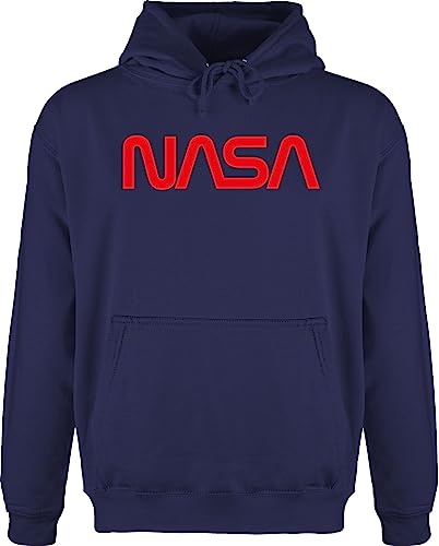 Hoodie Herren Pullover Männer - Nerd Geschenke - NASA - Raumfahrt Astronaut Mondlandung Weltraum - 4XL - Navy Blau - NASA+Hoodie+Herren Kapuzenpullover sprüche Gamer zocker Space x Pulli Worm Geek von Shirtracer