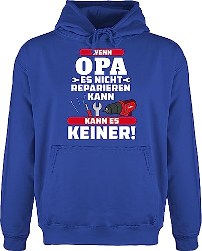 Hoodie Herren Pullover Männer - Geschenke - Wenn Opa es nicht reparieren kann kann es keiner rot - L - Royalblau - vatertagsgeschenk kapuzenpullover vatertaggeschenke vstertag grandpa fater tag von Shirtracer