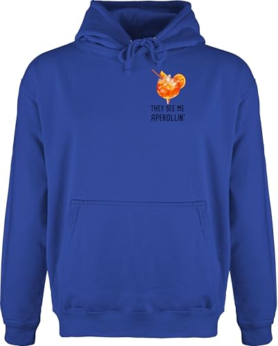 Hoodie Herren Pullover Männer - Party & Alkohol - They See me Aperollin | Aperol Spritz | Aperol Geschenk | Holy Aperoli | JGA | Mädelsabend | Aperol Kostüm - XS - Royalblau - Sauf Pulli Alki Hoodie Herren Pullover Männer - Party & Alkohol - They See me Aperollin | Aperol Spritz | Aperol Geschenk | Holy Aperoli | JGA | Mädelsabend | Aperol Kostüm - XS - Royalblau - Sauf Pulli Alki von Shirtracer