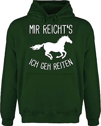 Hoodie Herren Pullover Männer - Pferde - Mir reichts ich geh Reiten - XXL - Dunkelgrün - hoodies/pullis sprüche geschenk pferd pferdespruch kapuzenpulli mit pferden pferdemotiv langarm pferdefan von Shirtracer