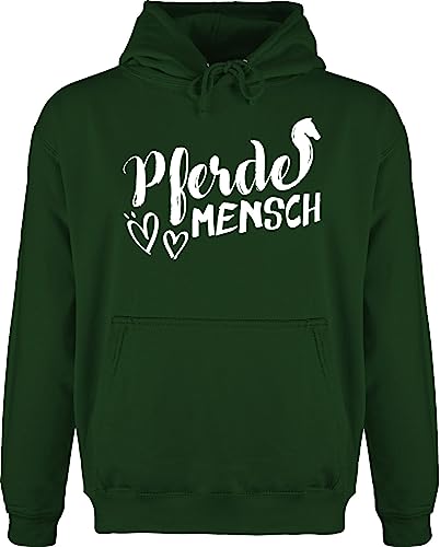 Shirtracer Hoodie Herren Pullover Männer - Pferde - Pferdemensch - XL - Dunkelgrün - Geschenk pferdefreund sprüche mit reiten Pferd zubehör Reiter Geschenke Schrift über Sachen für pferdeliebhaber von Shirtracer