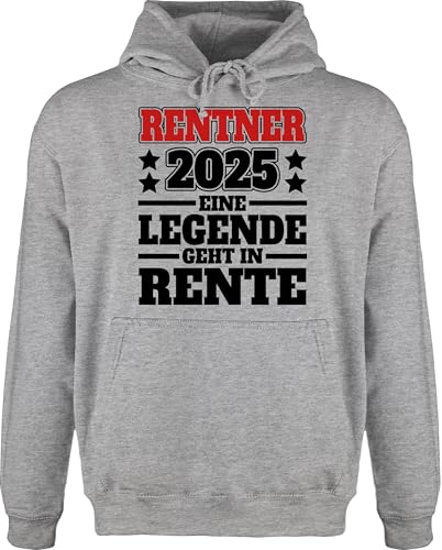 Hoodie Herren Pullover Männer - Rente - Rentner 2025 Eine Legende geht in den Ruhestand - schwarz/rot - XXL - Grau meliert - geschenk renter 2024 kapuzenpulli mann abschied kollegen im pulli Hoodie Herren Pullover Männer - Rente - Rentner 2025 Eine Legende geht in den Ruhestand - schwarz/rot - XXL - Grau meliert - geschenk renter 2024 kapuzenpulli mann abschied kollegen im pulli von Shirtracer