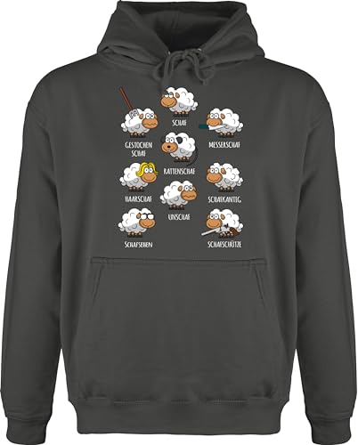 Hoodie Herren Pullover Männer - Schafe Schäfchen Schäfer Schaf Sheep Schafbauer Lustig Witzig - XL - Anthrazit - schafen unschaf Hoodies von Shirtracer