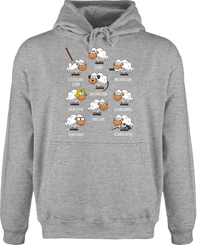 Hoodie Herren Pullover Männer - Schafe Schäfchen Schäfer Schaf Sheep Schafbauer Lustig Witzig - 3XL - Grau meliert - schafen unschaf Hoodies mit gestochen Motiv Hoodie Herren Pullover Männer - Schafe Schäfchen Schäfer Schaf Sheep Schafbauer Lustig Witzig - 3XL - Grau meliert - schafen unschaf Hoodies mit gestochen Motiv von Shirtracer