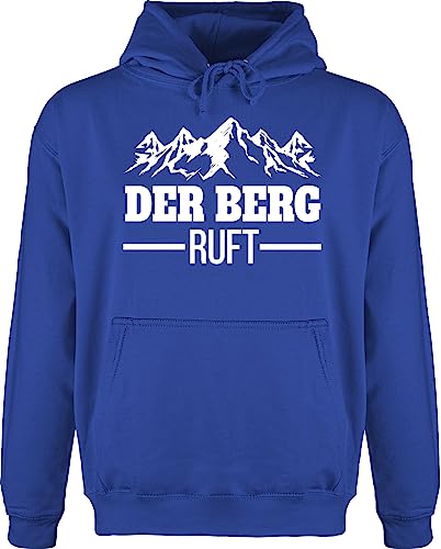 Hoodie Herren Pullover Männer - Skiurlaub Apres Ski - Der Berg Ruft - XL - Royalblau - Wander Pulli Fasching winterlandschaften Hoddy Fahren Skifahren Langarm apre Mountain Hoody après+ski+Party von Shirtracer