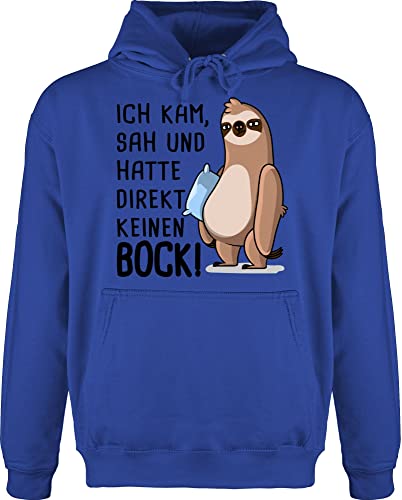 Hoodie Herren Pullover Männer - Sprüche Statement - Hatte direkt keinen Bock - Faultier - XS - Royalblau - ich kam sah und bockpulli mit aufschrift faultiere pulli statements faultier, huddy Hoodie Herren Pullover Männer - Sprüche Statement - Hatte direkt keinen Bock - Faultier - XS - Royalblau - ich kam sah und bockpulli mit aufschrift faultiere pulli statements faultier, huddy von Shirtracer