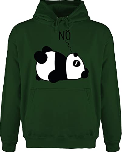 Shirtracer Hoodie Herren Pullover Männer - Sprüche Statement - Nö - Panda - schwarz - M - Dunkelgrün - Hoodies mit Panda-Motiv jh001 huddis kaputzenpuloverer Kapuzenpullover Kapuze Hoodies/pullis von Shirtracer