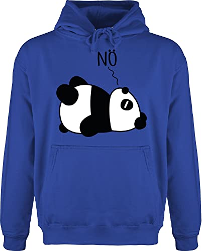 Hoodie Herren Pullover Männer - Sprüche Statement - Nö - Panda - schwarz - XL - Royalblau - hoodies/pullis kapuzenpullover jh001 kaputzenpuloverer langarm pullis hoddies/pullies hoody männern von Shirtracer