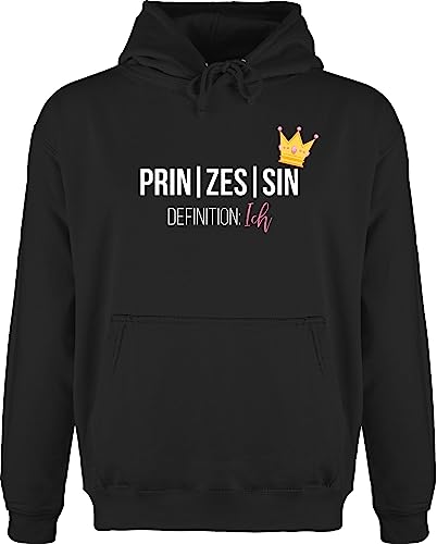 Shirtracer Hoodie Herren Pullover Männer - Sprüche Statement - Prinzessin Definition Ich - XXL - Schwarz - mit Aufschrift Princess Hoodies Statements Prinzessinen für sprüchen￼ Prinzessinnen Spruch von Shirtracer