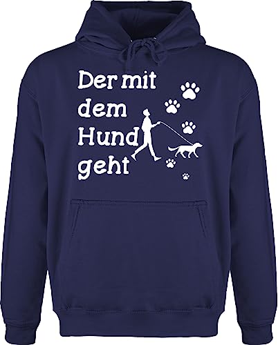 Hoodie Herren Pullover Männer - Sprüche Statement Spruch - Der mit dem Hund geht Pfoten weiß - XXL - Navy Blau - hundehoodie Hundebesitzer Pulli Hunde Liebhaber Geschenk hundefan Hoodies Hoodie Herren Pullover Männer - Sprüche Statement Spruch - Der mit dem Hund geht Pfoten weiß - XXL - Navy Blau - hundehoodie Hundebesitzer Pulli Hunde Liebhaber Geschenk hundefan Hoodies von Shirtracer