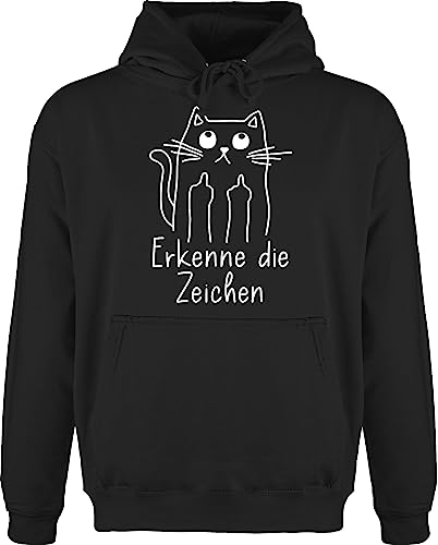 Hoodie Herren Pullover Männer - Sprüche Statement Spruch - Moin Ihr Spacken mit Anker I - 4XL - Schwarz - sprüche+Pullover sprueche spacke Fun-Kapuzenpullover sprueche+Pullover sprüchen von Shirtracer