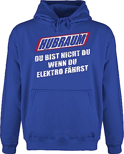 Shirtracer Hoodie Herren Pullover Männer - Sprüche Statement mit Spruch - Hubraum - du bist Nicht du, wenn du Elektro fährst - L - Royalblau - Kapuzenpulli Hudy Pollover pullis Pulli huddis Oberteil von Shirtracer