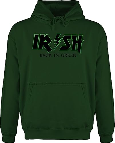 Hoodie Herren Pullover Männer - St. Patricks Day - Irish Back in Green - XXL - Dunkelgrün - st Patrick Patrick's Irland 2024 st+Patricks+Day Patrick’s san Saint Party Sankt Geschenk Paddys Happy von Shirtracer