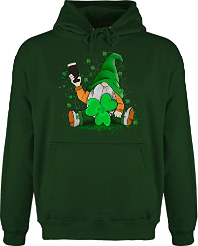 Hoodie Herren Pullover Männer - St. Patricks Day - Irish Pub Shamrock Leprechaun Beer - L - Dunkelgrün - Kleidung zum Saint Patrick Sankt Outfit st Patrick's Paddys s st.Patricks irische Ireland von Shirtracer