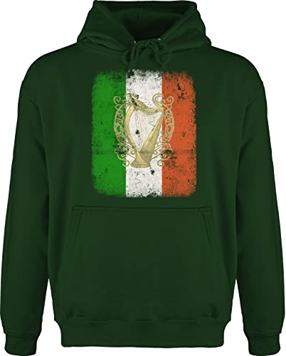Hoodie Herren Pullover Männer - St. Patricks Day - Irland Irische Irish Flagge Flag - XXL - Dunkelgrün - Kleidung zum Saint Patrick Sankt Outfit st Patrick's Paddys st.Patricks Ireland st.Patrick von Shirtracer