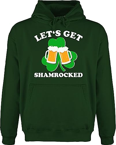 Hoodie Herren Pullover Männer - St. Patricks Day - Let's get Shamrocked - L - Dunkelgrün - irischer Kleidung zum Saint Patrick irische Produkte Paddys irisch sant patricksday Sankt Ireland von Shirtracer