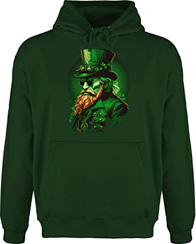 Hoodie Herren Pullover Männer - St. Patricks Day - Shamrock Irland Kobold Irische - M - Dunkelgrün - Sankt Patrick sant patricksday Irish san Saint s st 2024 Patrick's Geschenk st.Patricks von Shirtracer