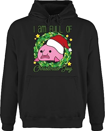 Hoodie Herren Pullover Männer - Weihnachten Geschenke Bekleidung - I am Full of Christmas Joy - Blobfisch - XS - Schwarz - Weihnachtspullover weihnachtsmotiv Pulli weihnachspullis weihnacht Hoody Hoodie Herren Pullover Männer - Weihnachten Geschenke Bekleidung - I am Full of Christmas Joy - Blobfisch - XS - Schwarz - Weihnachtspullover weihnachtsmotiv Pulli weihnachspullis weihnacht Hoody von Shirtracer