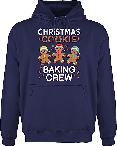 Hoodie Herren Pullover Männer - Weihnachten Geschenke Bekleidung - Christmas Cookie Baking Crew Lebkuchenmännchen - 5XL - Navy Blau - backen Pulis weihmachtspulli swiateczny Cookies Pulli Man von Shirtracer