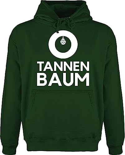 Hoodie Herren Pullover Männer - Weihnachten Geschenke Christmas Bekleidung - O Tannenbaum - Weiß - M - Dunkelgrün - Weihnachtspullover weihnachtsmotiv Pulli weihnachspullis weihnacht Hoody von Shirtracer