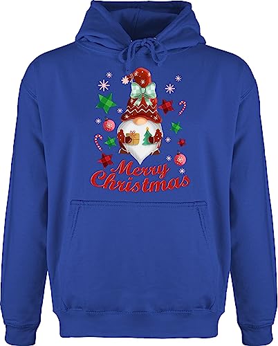 Hoodie Herren Pullover Männer - Weihnachten Geschenke Christmas Bekleidung - Weihnachtlicher Wichtel - L - Royalblau - Weihnachts+Hoodie zu weihnachtspulli Geschenk Outfit vor Weihnachts von Shirtracer