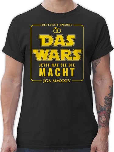 T-Shirt Herren - Junggesellenabschied Männer - JGA 2024 Das Wars Jetzt hat sie die Macht - 3XL - Schwarz - Tshirt t Shirt Mann Shirts Outfit für junggesellenabschied+t-Shirt Tshirts polter Maenner von Shirtracer