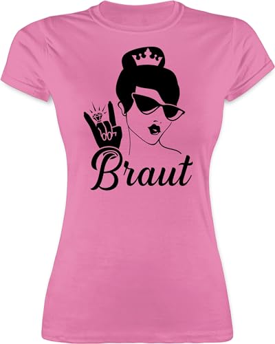 Shirt Damen - JGA Junggesellenabschied Frauen - Braut Bride - XL - Rosa - jungesellinnenabschied Frau tailliertes Tshirt t-Shirt junggessellenabschied Shirts t utensilien junggesellinnenabschied von Shirtracer