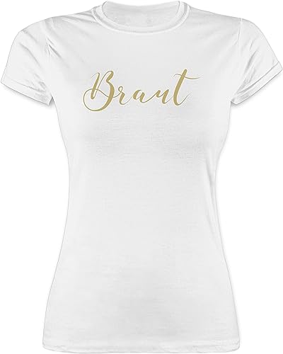 Shirt Damen - Junggesellenabschied Frauen - Braut - JGA Handlettering - M - Weiß - junggesellinnenabschied Tshirt jungesellinenabschied Oberteile jungesellinnenabschied Frau Outfit von Shirtracer