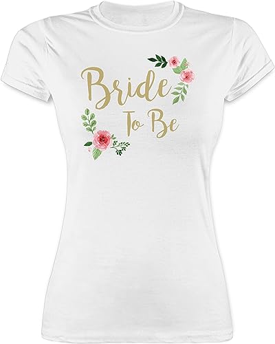 Shirt Damen - JGA Junggesellenabschied Frauen - Bride to Be - S - Weiß - Bachelorette Party Accessories t-Shirts junggesellinnenabschied jungesselnabschied Braut Shirts Oberteil von Shirtracer