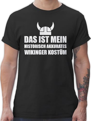 T-Shirt Herren - Karneval & Fasching - Das ist Mein Wikinger Kostüm Viking I Vikinger I Wikingerkostüm Valhalla Nordmann - L - Schwarz - faschingsshirt Faschings Shirt Oberteil Faschings-t-Shirt von Shirtracer