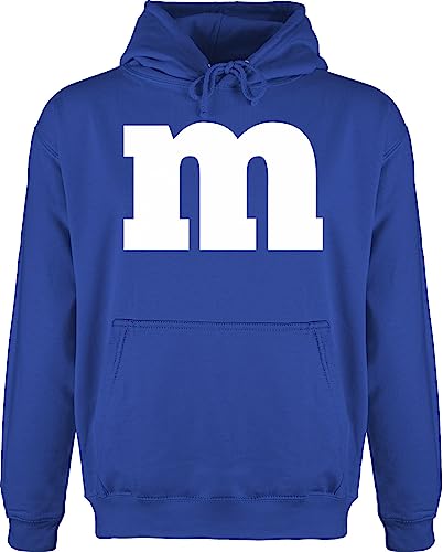 Hoodie Herren Pullover Männer - Karneval & Fasching - M Aufdruck - L - Royalblau - buchstabe hoodies partner witzige faschings mit zeichen kordel faschings- bedruckt pulli fasnet anfangsbuchstabe von Shirtracer