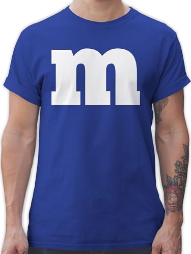 T-Shirt Herren - Karneval & Fasching - M Aufdruck - L - Royalblau - Partner Faschings mit t Herren-Shirt junggesellen männer Tshirt Shirt fasent Zeichen t- Shirts junggesellenabschied+t-Shirt von Shirtracer