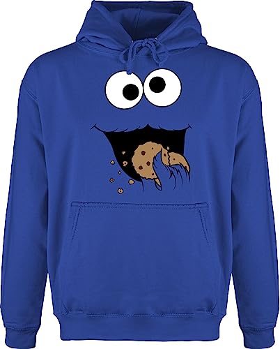 Hoodie Herren Pullover Männer - Karneval & Fasching - Keks-Monster - XXL - Royalblau - lustiges keksmonster hoodies karneval& krümmelmonsteranzug pullis verkleidung kindheitshelden pulli fasnets von Shirtracer