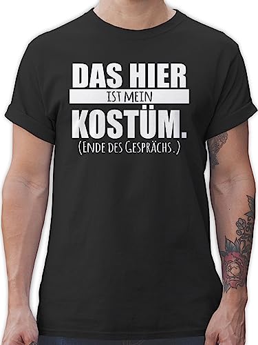 T-Shirt Herren - Karneval & Fasching - Das Hier ist Mein Kostüm. Ende des Gesprächs - Faschingskostüm Sprüche Witzig lustig - 3XL - Schwarz - Shirt männer Shirts kölner Karnevals Fun-t-Shirts von Shirtracer