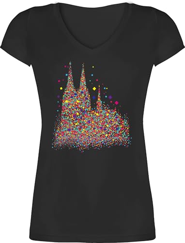 T-Shirt Damen V Ausschnitt - & - Kölner Dom Konfetti I Karneval I Fasching - XS - Schwarz - faschingsshirt karnevalsshirts Faschings köln Shirts Koln Tshirt Faschings-t-Shirt Karnevals kölle T-Shirt Damen V Ausschnitt - & - Kölner Dom Konfetti I Karneval I Fasching - XS - Schwarz - faschingsshirt karnevalsshirts Faschings köln Shirts Koln Tshirt Faschings-t-Shirt Karnevals kölle von Shirtracer