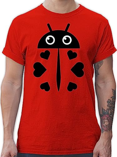 T-Shirt Herren - Karneval & Fasching - Marienkäfer Kostüm - M - Rot - marienkaefer Shirts männer Faschings Shirt Fasching- Funshirts Karnevals Tshirt Carnevale Tshirts faschingsshirts fassenacht von Shirtracer